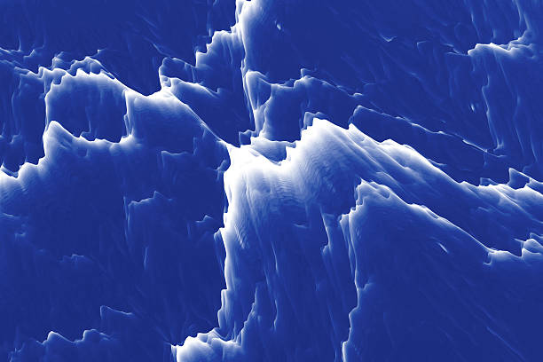istock Digital art of icy mountain peaks 509116143