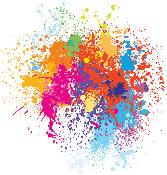 Colorful splash background Colorful splash background paint stock illustrations