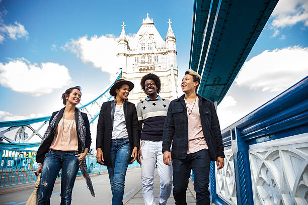istock Vacation in London with friends on Tower Bridge 509116474