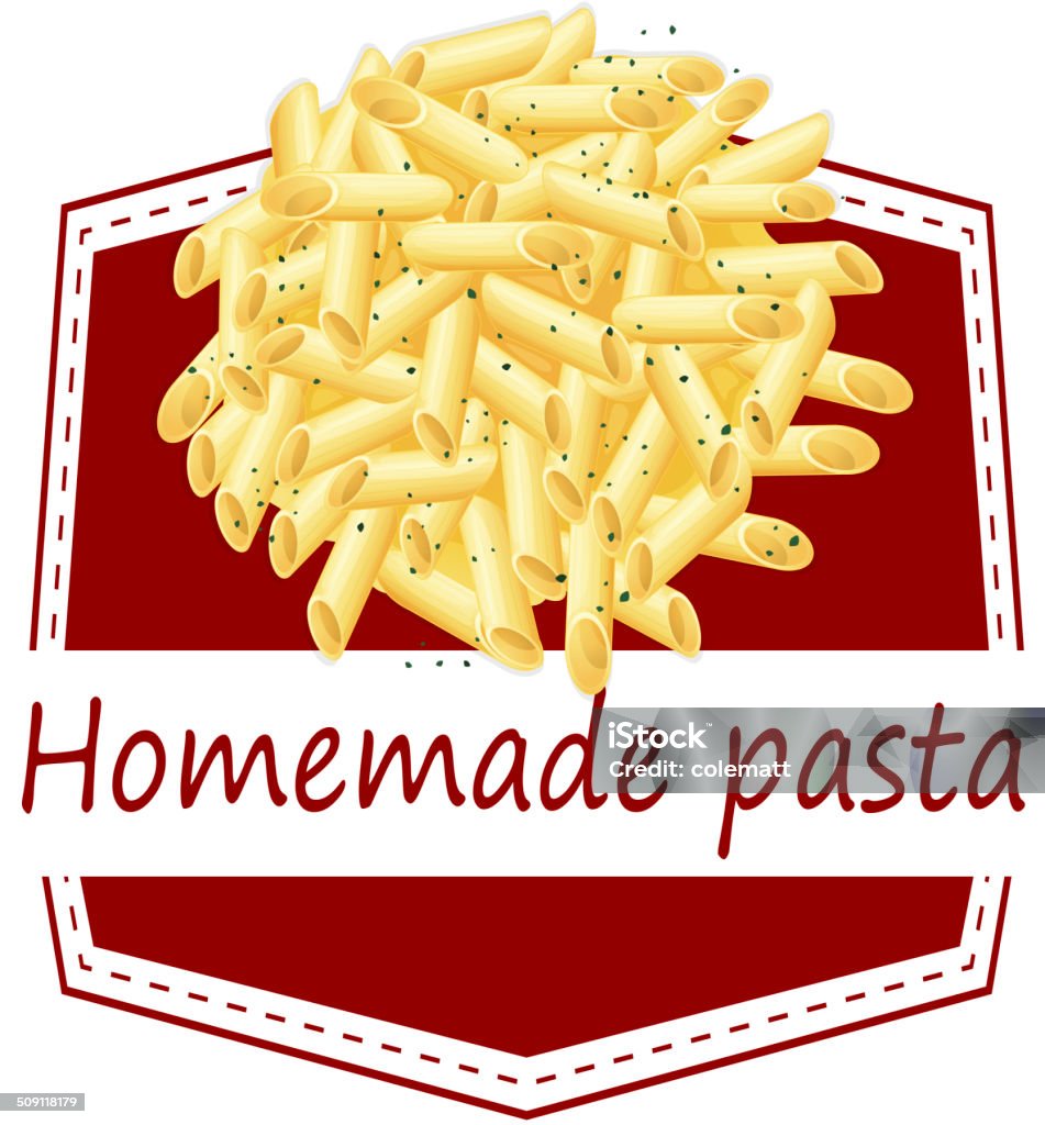 Selbstgemachte pasta - Lizenzfrei ClipArt Vektorgrafik