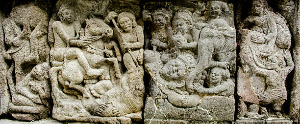istock Carved Relief at Prambanan Temple 509118349