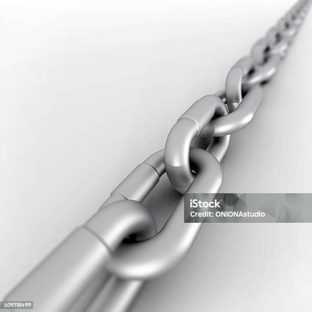 Fragment Of Links Of A Chain Close Up Stock Photo - Download Image Now - Attached, Black Color, Chain - Object