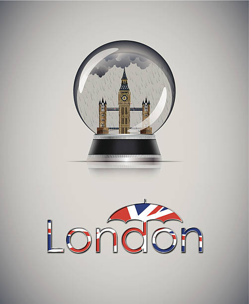 London snow globe London snow globe london memorabilia stock illustrations