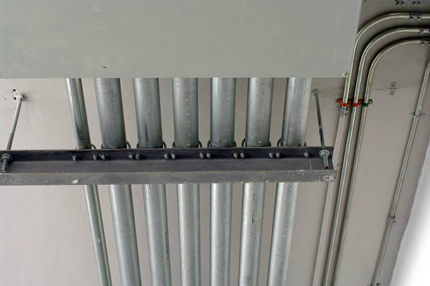 istock metal pipes on the ceiling 509136209