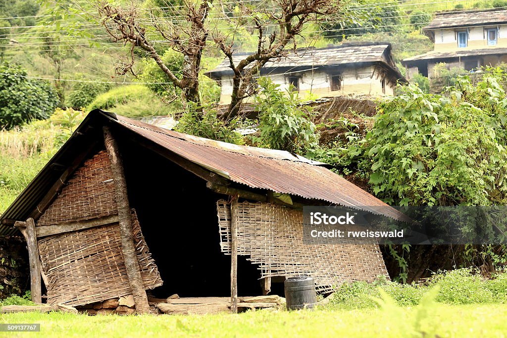 Alter Kabine mit Matte Wände.  Landruk-Nepal. 0579 - Lizenzfrei Agrarbetrieb Stock-Foto