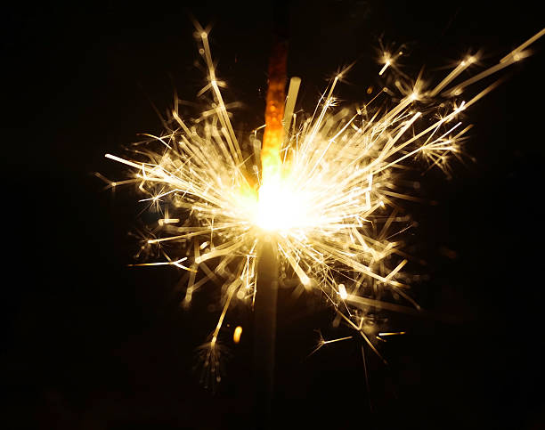 istock Christmas sparkler on black background. Bengal fire 509138403