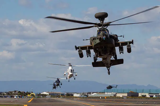 Attack helicopter, the Apache AH-64 Longbow and  helicopters.