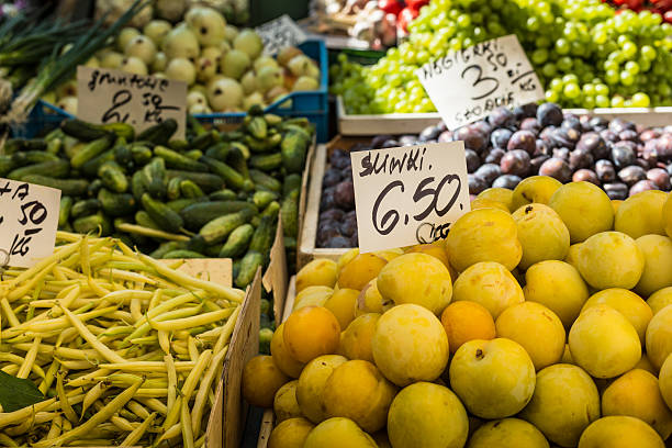 istock Plums on the market stand in Poland. 509139323
