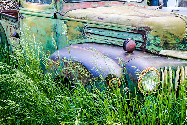 istock Vintage Abandoned Truck in Field 509141845