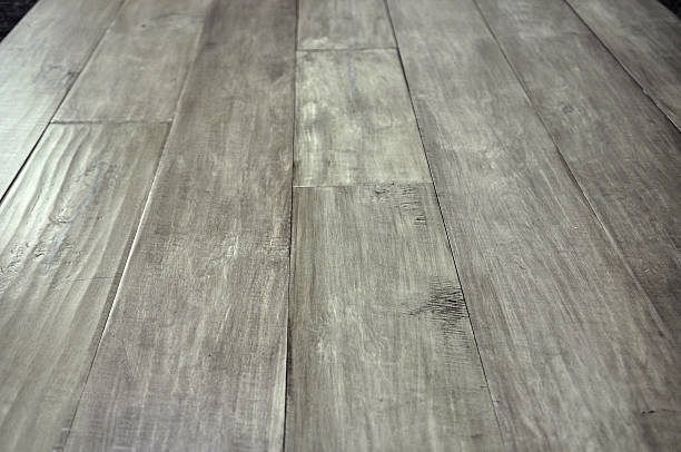 Gray reclaimed hardwood plank stock photo