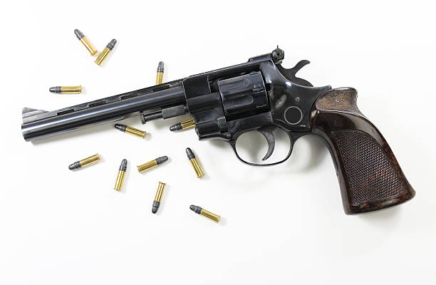 istock Old Revolver Pistol with Bullets 509169687