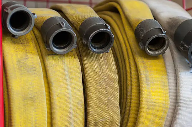 Photo of Fire hose on the hose rack