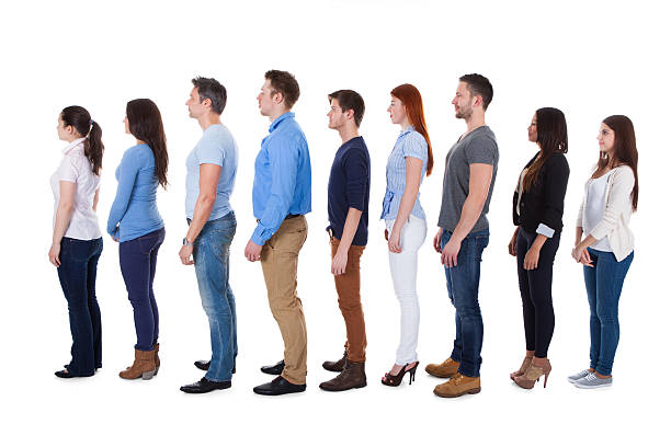 istock Diverse group of people standing in row 509169721