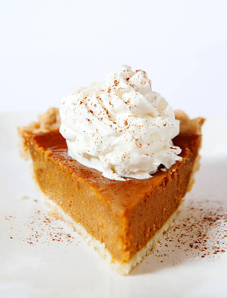 Pumpkin Pie Slice pumpkin pie slice pumpkin pie stock pictures, royalty-free photos & images