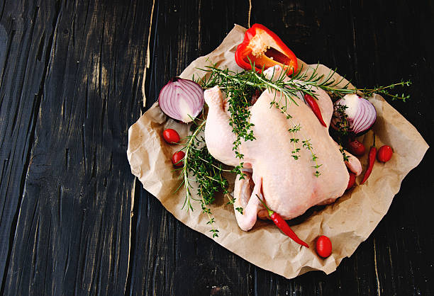 istock raw chicken with herbs spices ingredients, selective focus 509170724