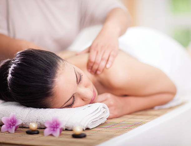 istock Beautiful woman having a wellness back massage 509171733