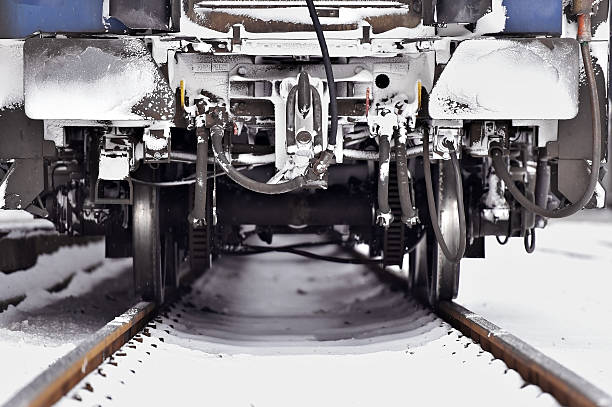 istock Train wagon detail in winter 509173660