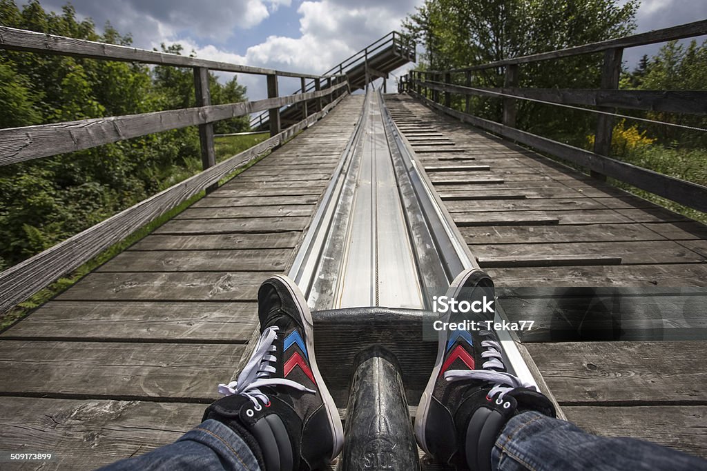 summer toboggan run Toboggan Stock Photo