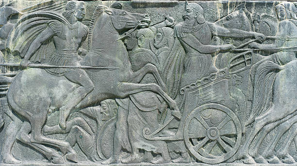Greek ancient alike plaque at Great Alexander monument