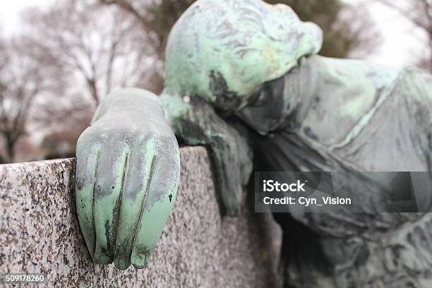 Resting Stock Photo - Download Image Now - Angel, Cemetery, Copper