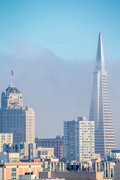 центр города сан-франциско, калифорния - bay bridge san francisco county san francisco bay area landscaped стоковые фото и изображения