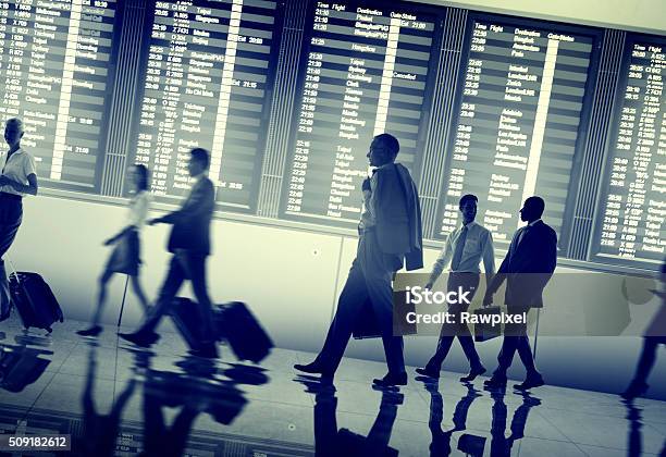 Business People Airport Terminal Travel Departure Concept Stock Photo - Download Image Now