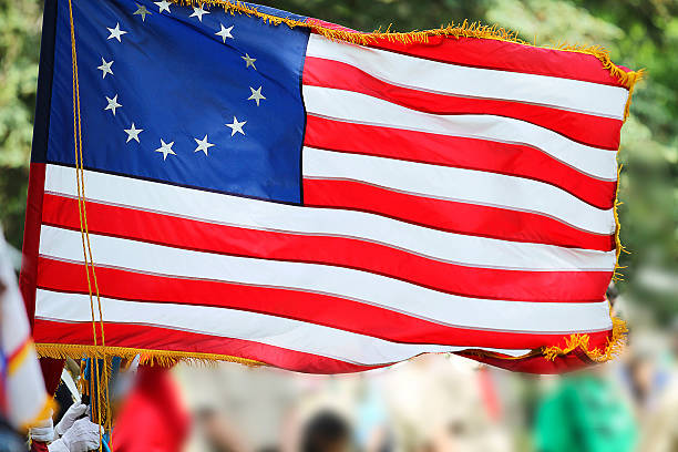 istock Betsy Ross Flag With Thirteen Stars 509183760