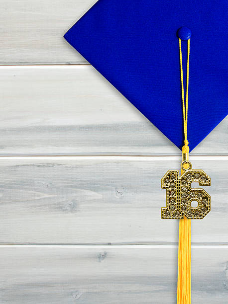 istock Blue and Gold 2016 Bling Graduation Hat and Tassle 509185096