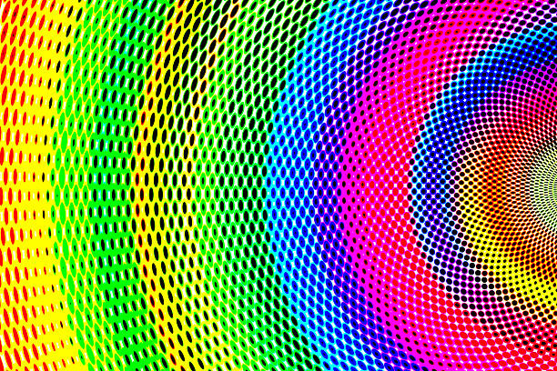 orful Abstract Halftone Background with Rainbow Colors