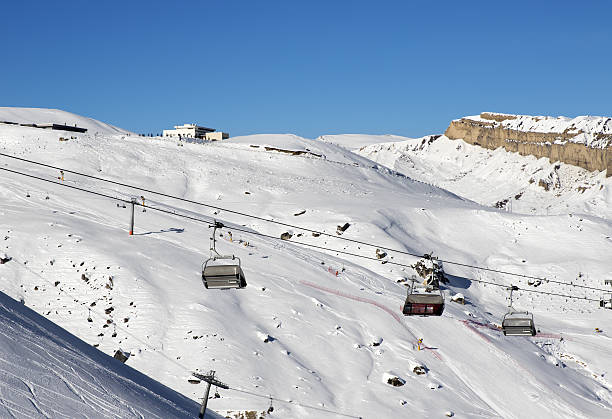 istock Ski slope and chair-lift at sun day 509192898