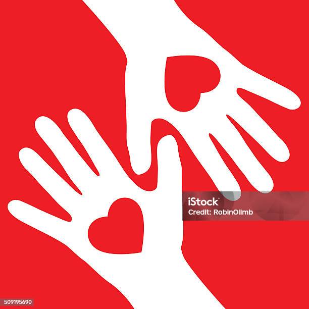 Valentine Heart Hands Stock Illustration - Download Image Now - Reaching, Vector, Heart Shape