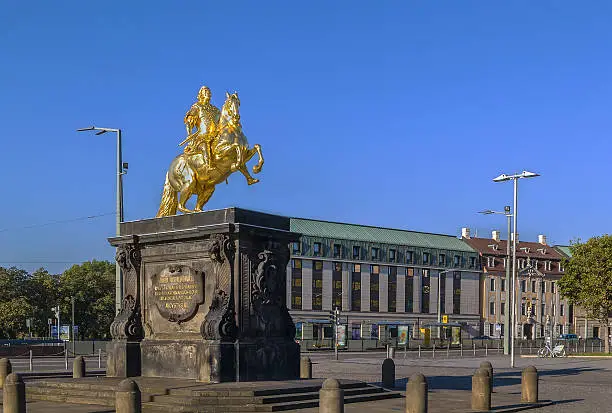 Photo of sculpture of King August, Dresden, Germany