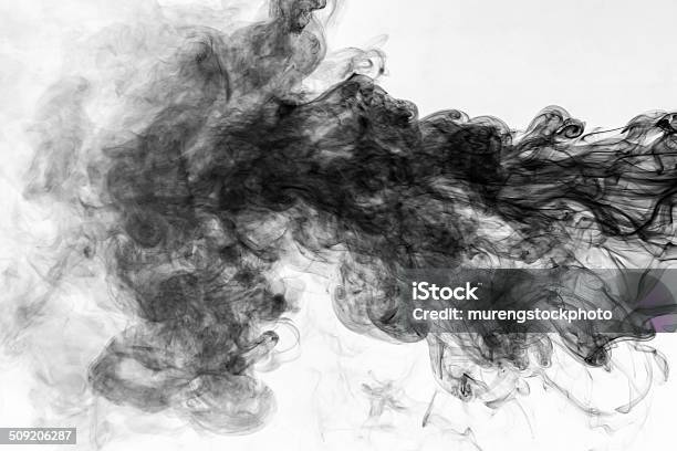 Movement Of Black Smoke Stock Photo - Download Image Now - Abstract, Backgrounds, Blurred Motion
