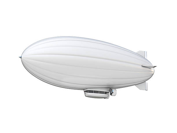 white zeppelin copy space white zeppelin copy space blimp stock pictures, royalty-free photos & images