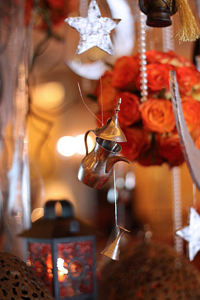 hanging arabic lantern stock photo