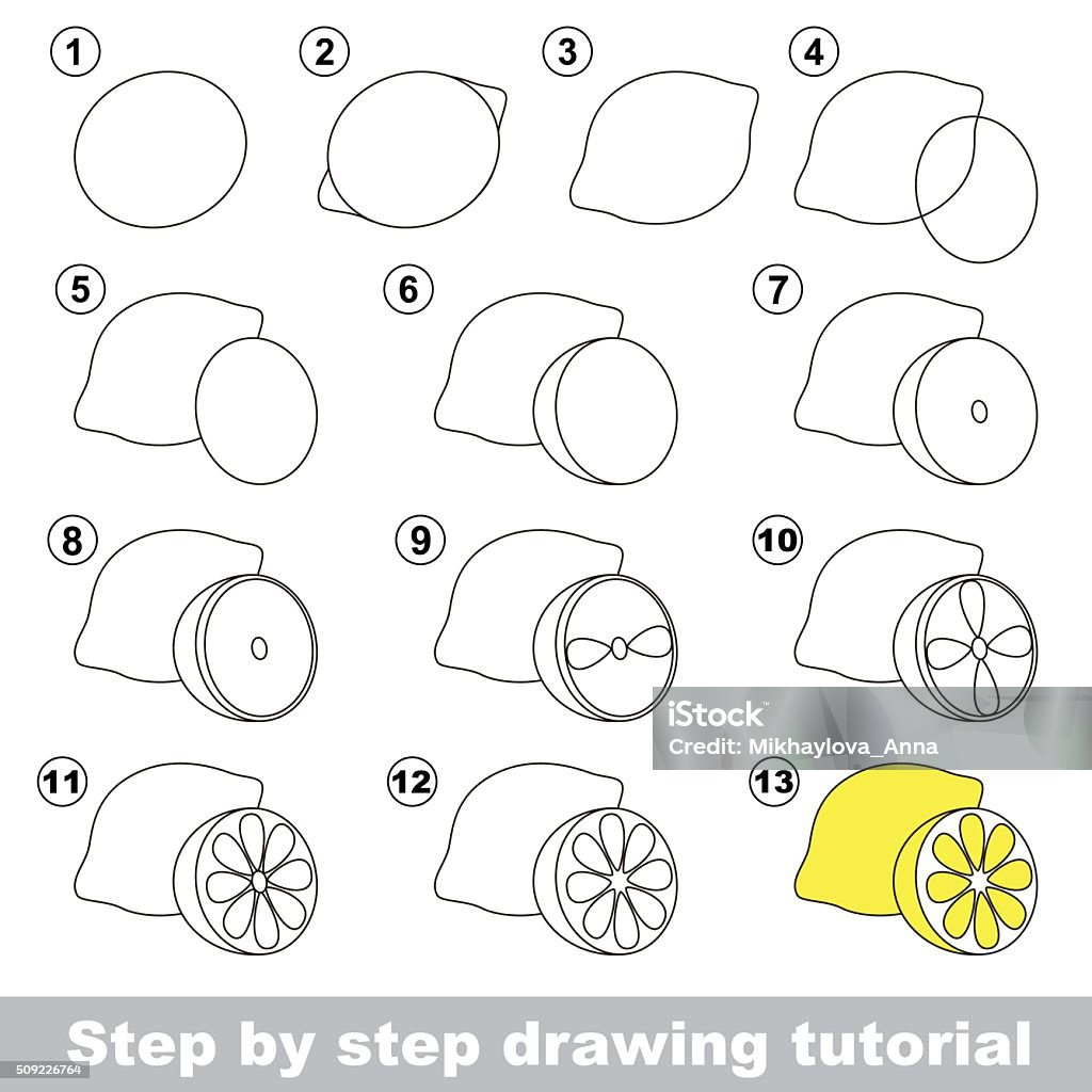 Drawing Tutorial How To Draw A Lemon Stock Illustration Download drawing-tutorial-how-to-draw-a-lemon-stock-illustration-download
