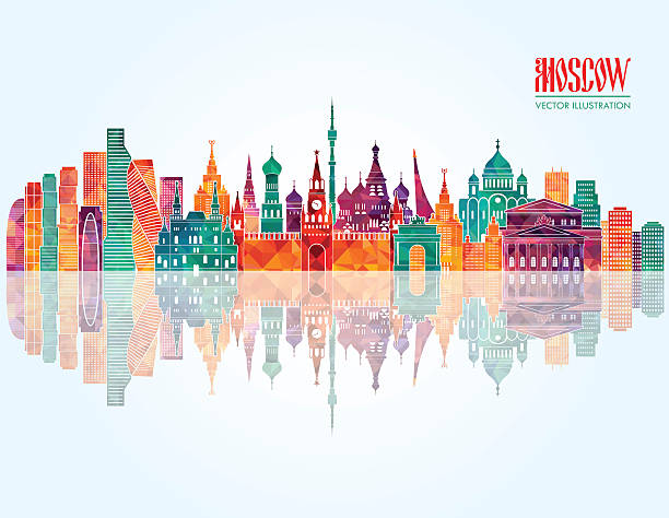 Moscow skyline. Vector illustration Moscow skyline. Vector illustration moscow stock illustrations