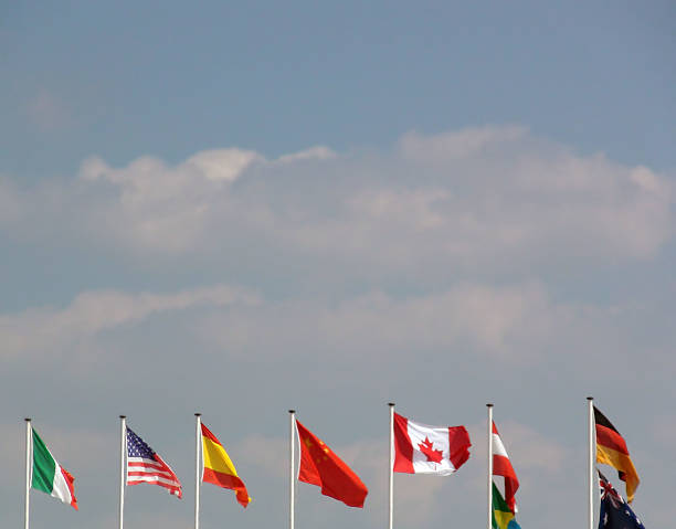 istock Pole And World Flags Hanging In The Hague The Netherlands 509227630