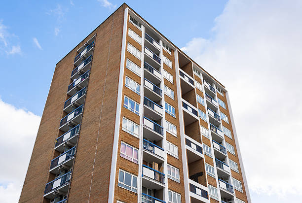 High rise council flat. High rise council flat. A council house is a form of public or social housing built by local municipalities in the United Kingdom and Ireland. council flat stock pictures, royalty-free photos & images
