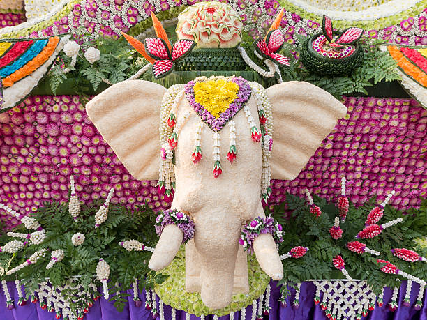 istock Elephant art is made from sesame seeds (Flower Festival, Thailand) 509232452
