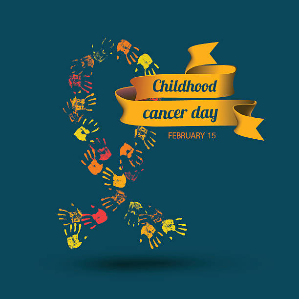 ilustraciones, imágenes clip art, dibujos animados e iconos de stock de infancia cáncer símbolo de día - beast cancer awareness month