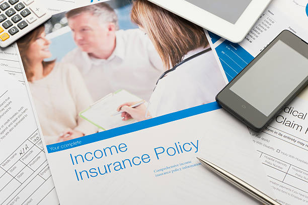 istock Income insurance policy brochure 509236319
