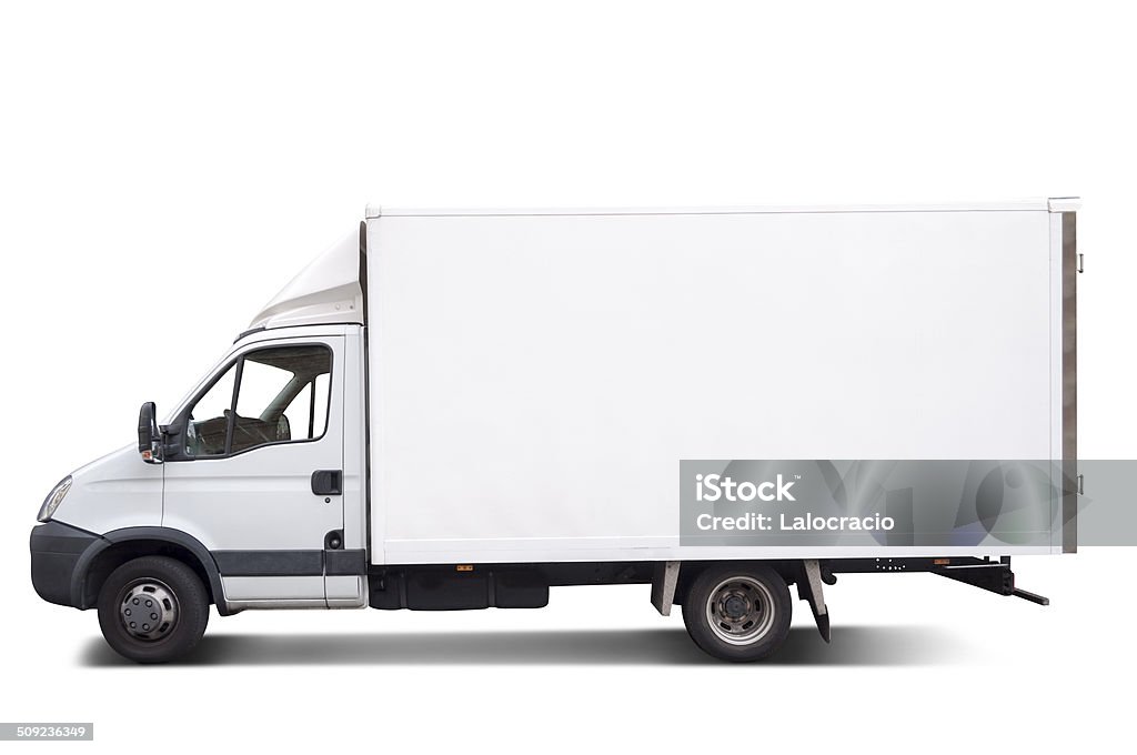 Camión de mercancías - Foto de stock de Blanco - Color libre de derechos