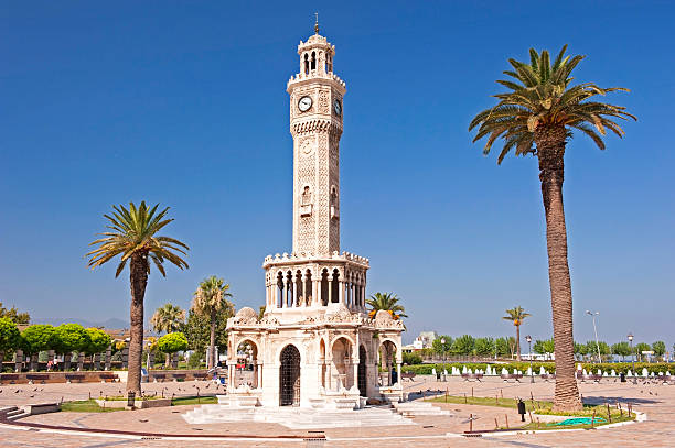 izmir konak square - izmir turkey konak clock tower foto e immagini stock