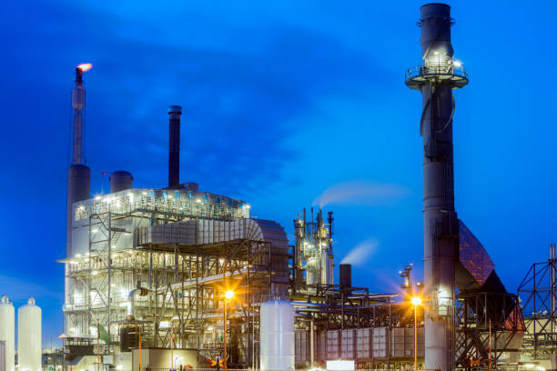 istock Petrochemical Plant Illuminated at Dusk 509237968