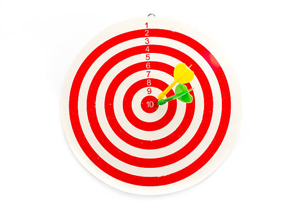 istock Two dart green and yellow color and 1 target 509238119
