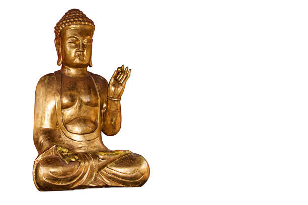 istock Buddha gold statue isolated clipping path included 509238678