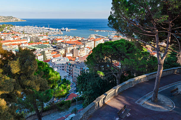 Sanremo, panorama from Giardini Regina Elena Sanremo, panorama from Giardini Regina Elena san remo italy photos stock pictures, royalty-free photos & images