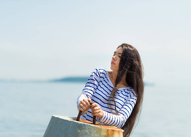istock Girl in a striped T-shirt. 509239015