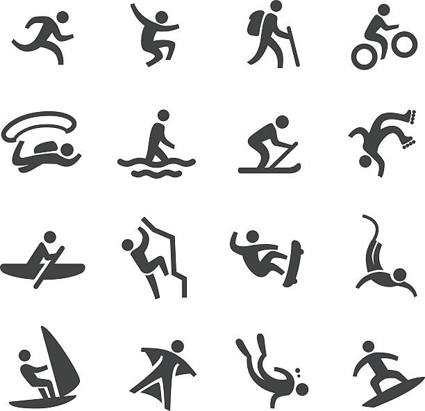 ilustraciones, imágenes clip art, dibujos animados e iconos de stock de extremo deportes iconos de acme serie - bmx cycling bicycle cycling sport